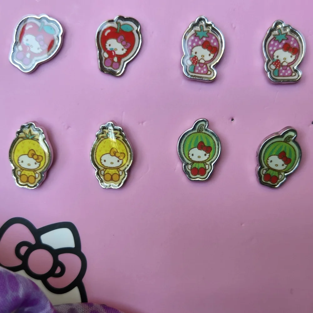 🍓Hello Kitty Fruity Character Stud Earrings: Set of 6!